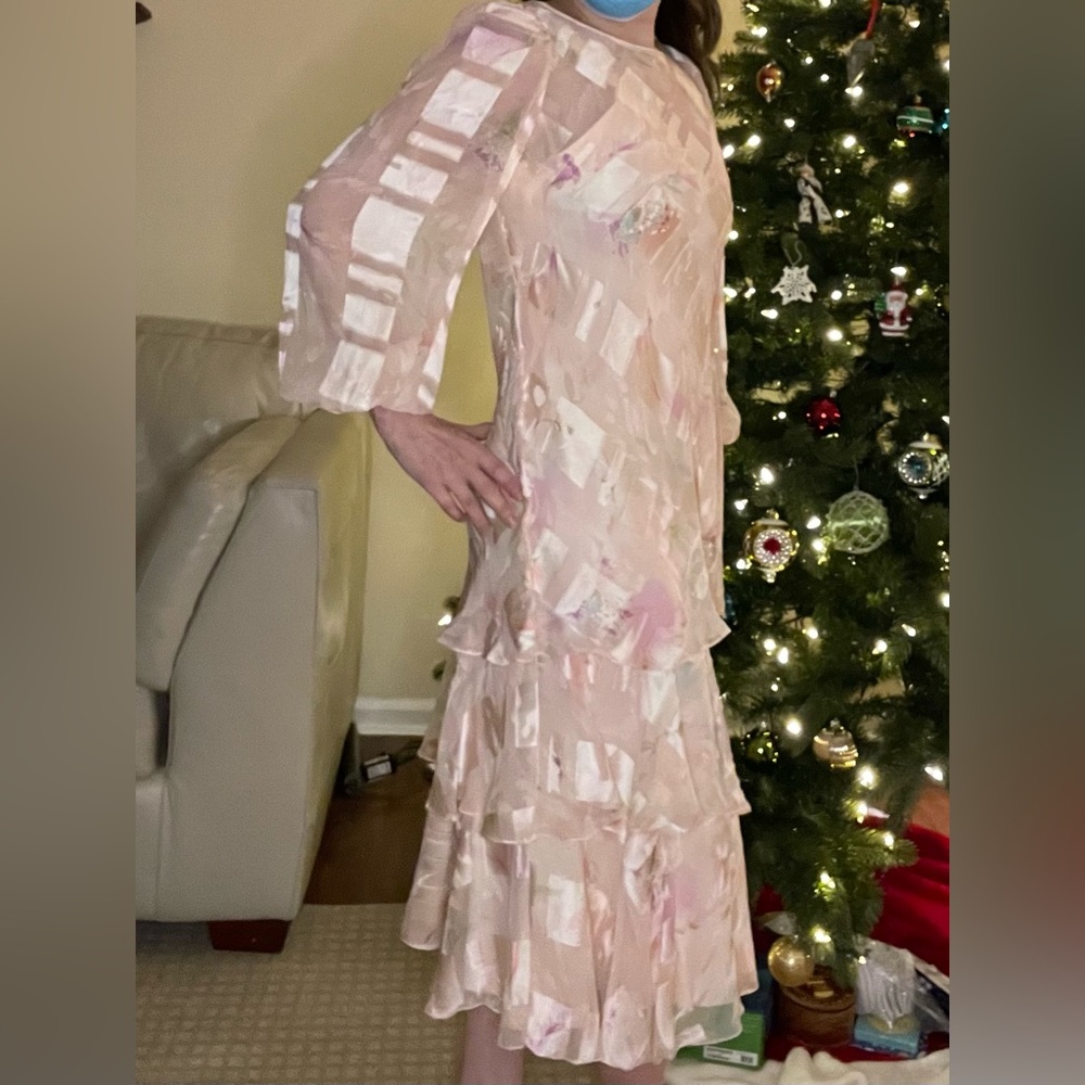 Vintage ILGWU Silk and Chiffon dress
